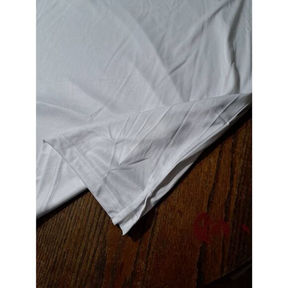 New XXL PGA Tour White Blue Grey Short Sleeve 3 Button Golf Polo Shirt NWT - Picture 6 of 6